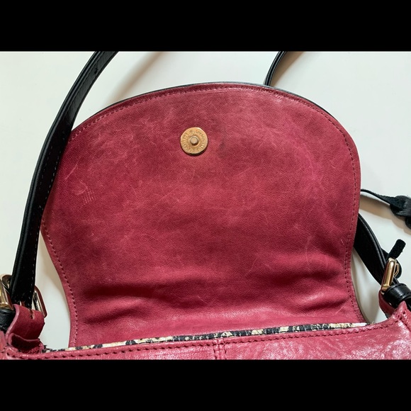 Aqua Madonna red leather crossbody bag - Picture 6 of 12